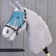 Cavezza nero con frange turchese