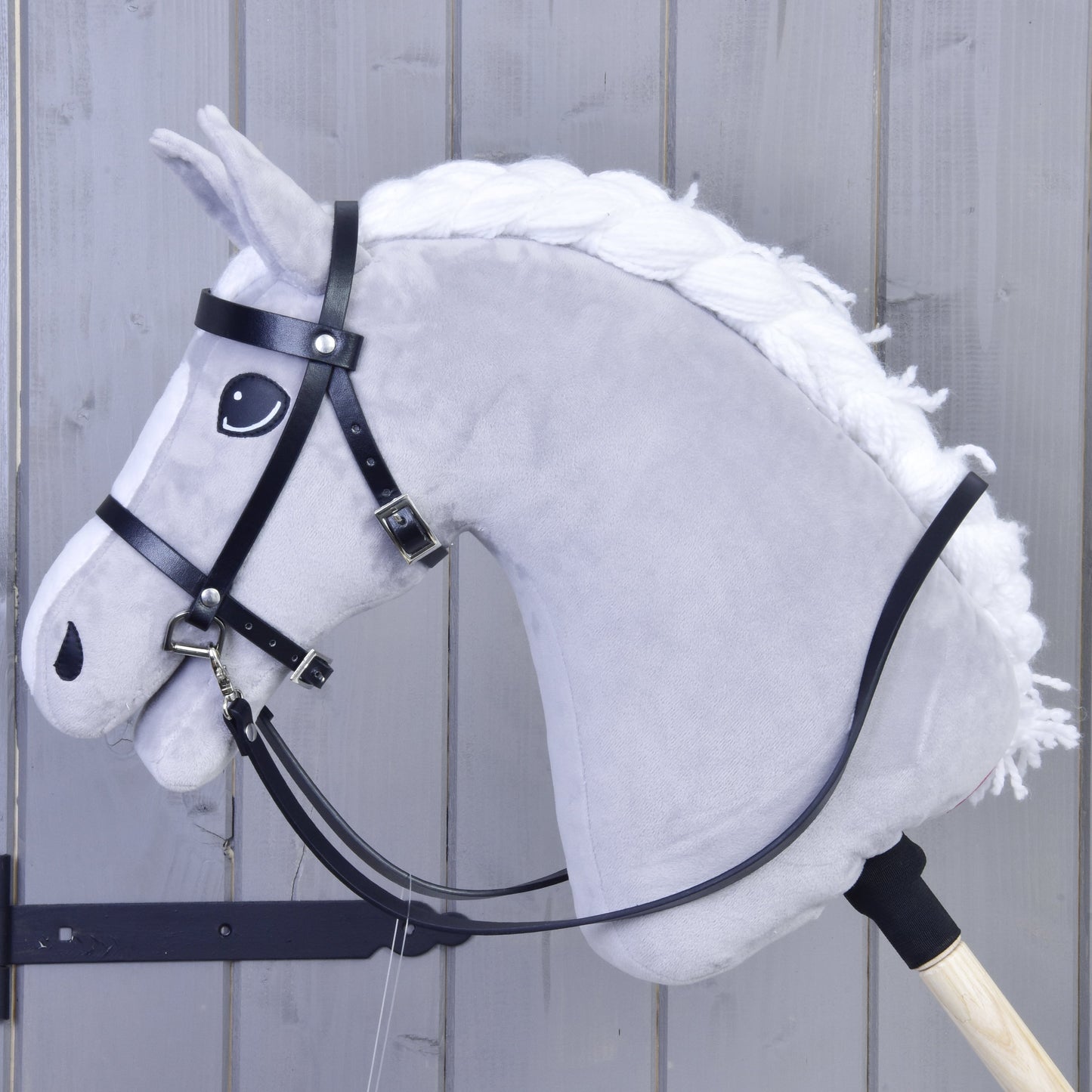 Complete black bridle from leatherette