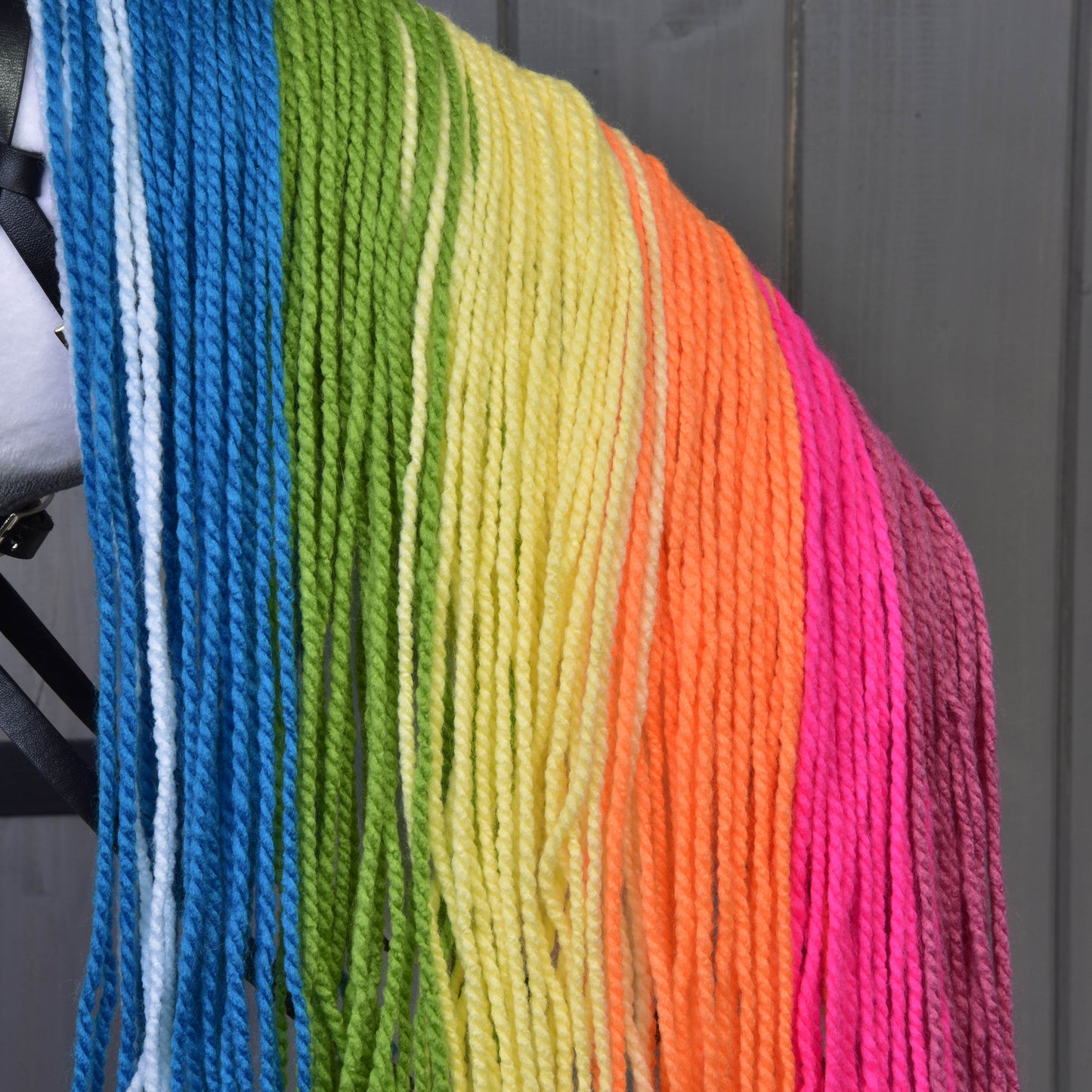 Hobby Horse Unicorn Rainbow with Bridle and Halter