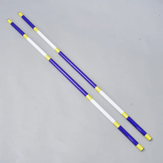 Asta da salto blu-bianco 2 pz