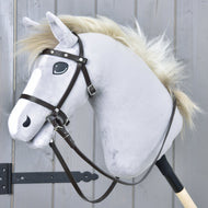 Complete brown bridle with diamonds from leatherette