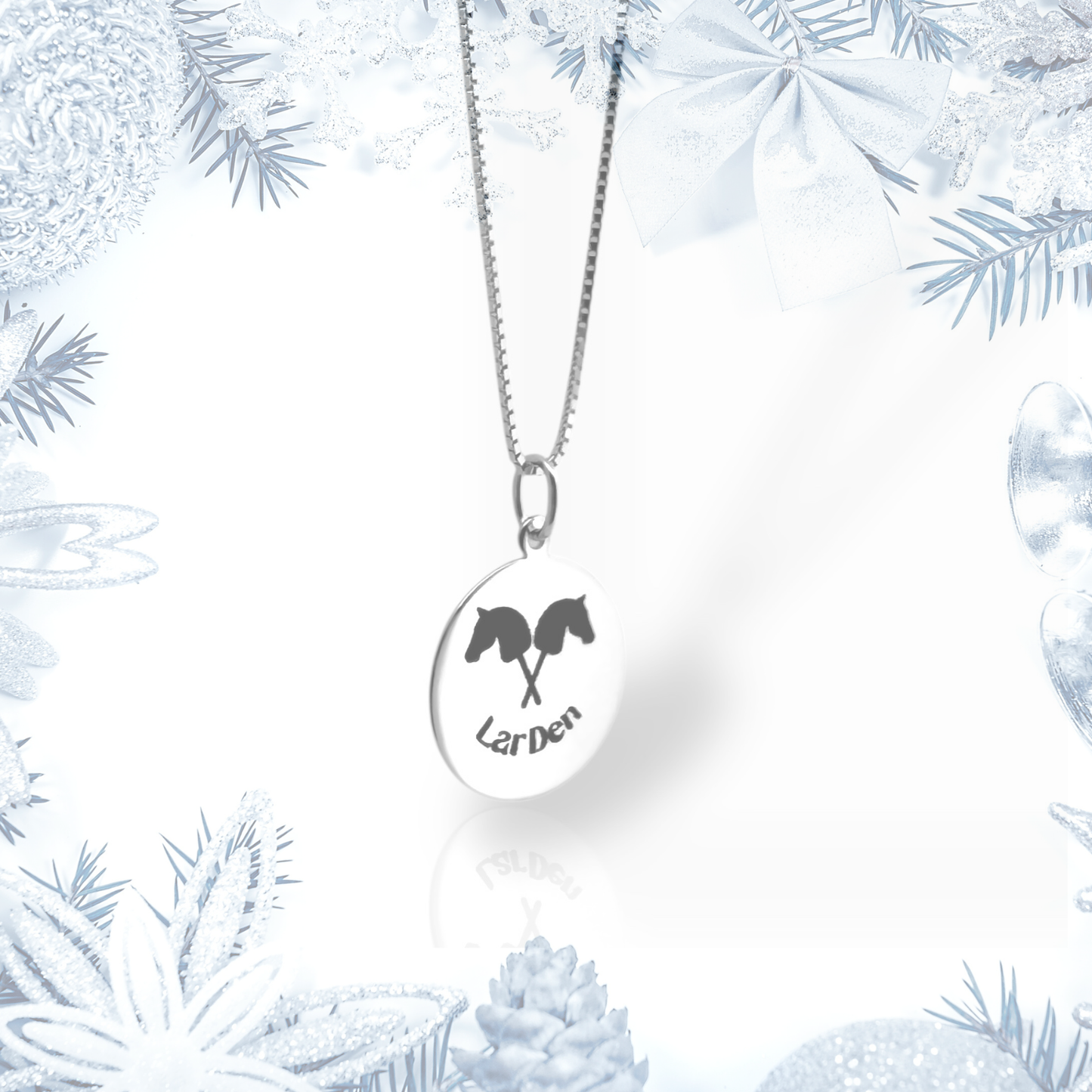 Silver necklace with Hobby Horse pendant
