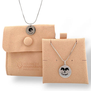 Necklace with Hobby Horse pendant made of surgical stainless steel