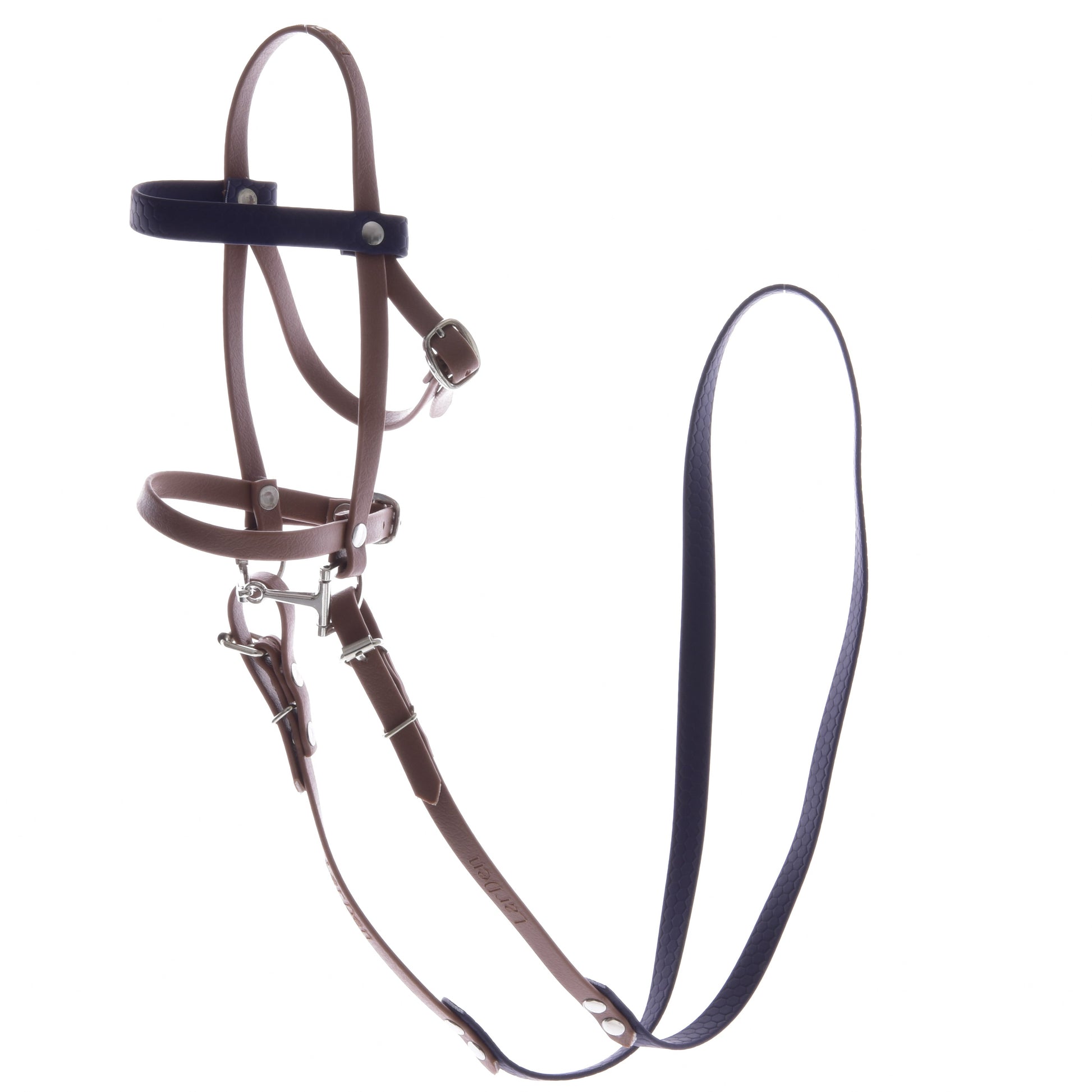 Complete bridle with noseband Brown Purple