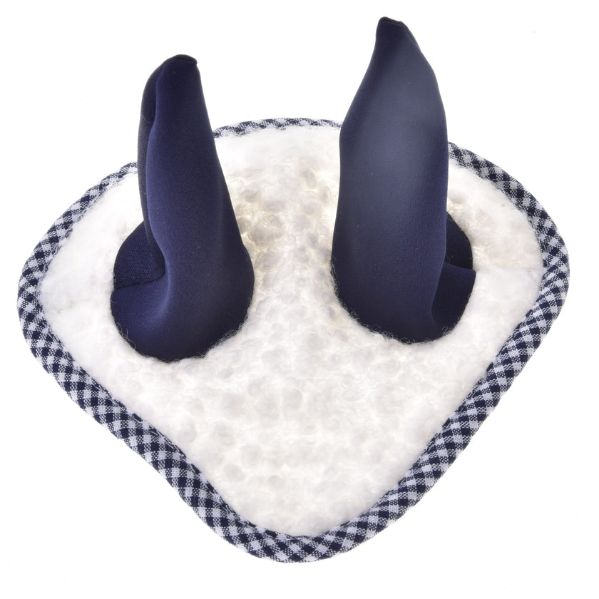 Ear bonnet cube blue