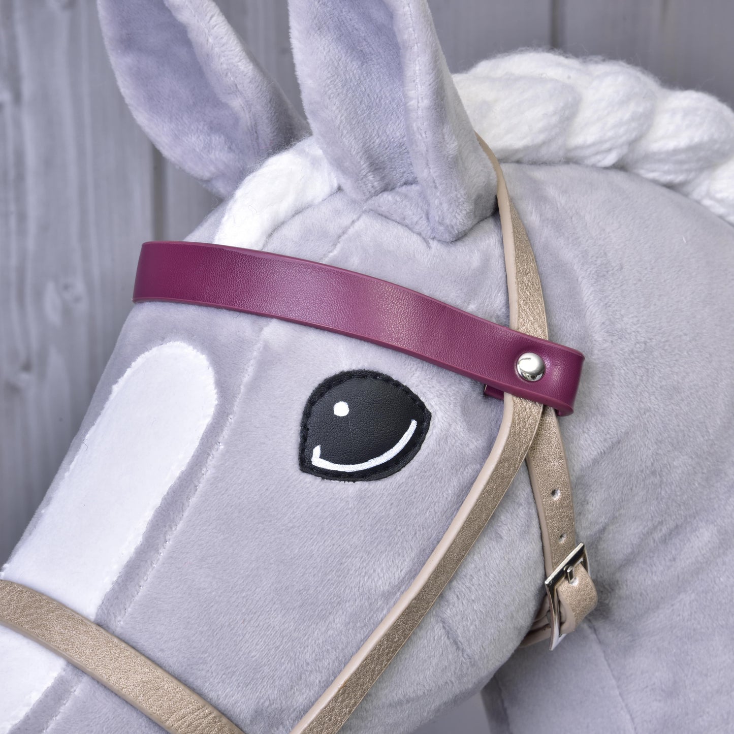 Bordeaux leatherette set - bridle, reins and martingale 2