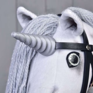 Hobby Horse Unicorno Silver con Briglia e Cavezza