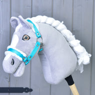 Halter turquoise with fur