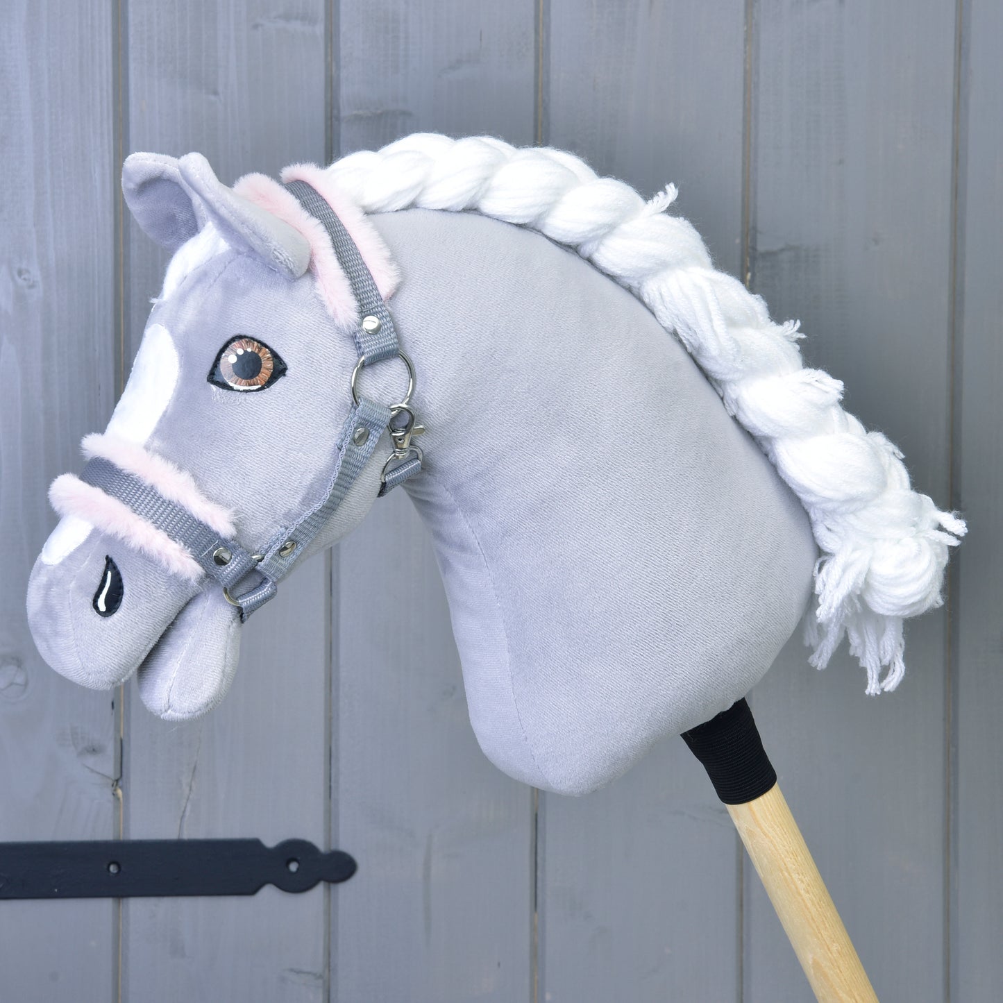 Halter grey with pink fur 1