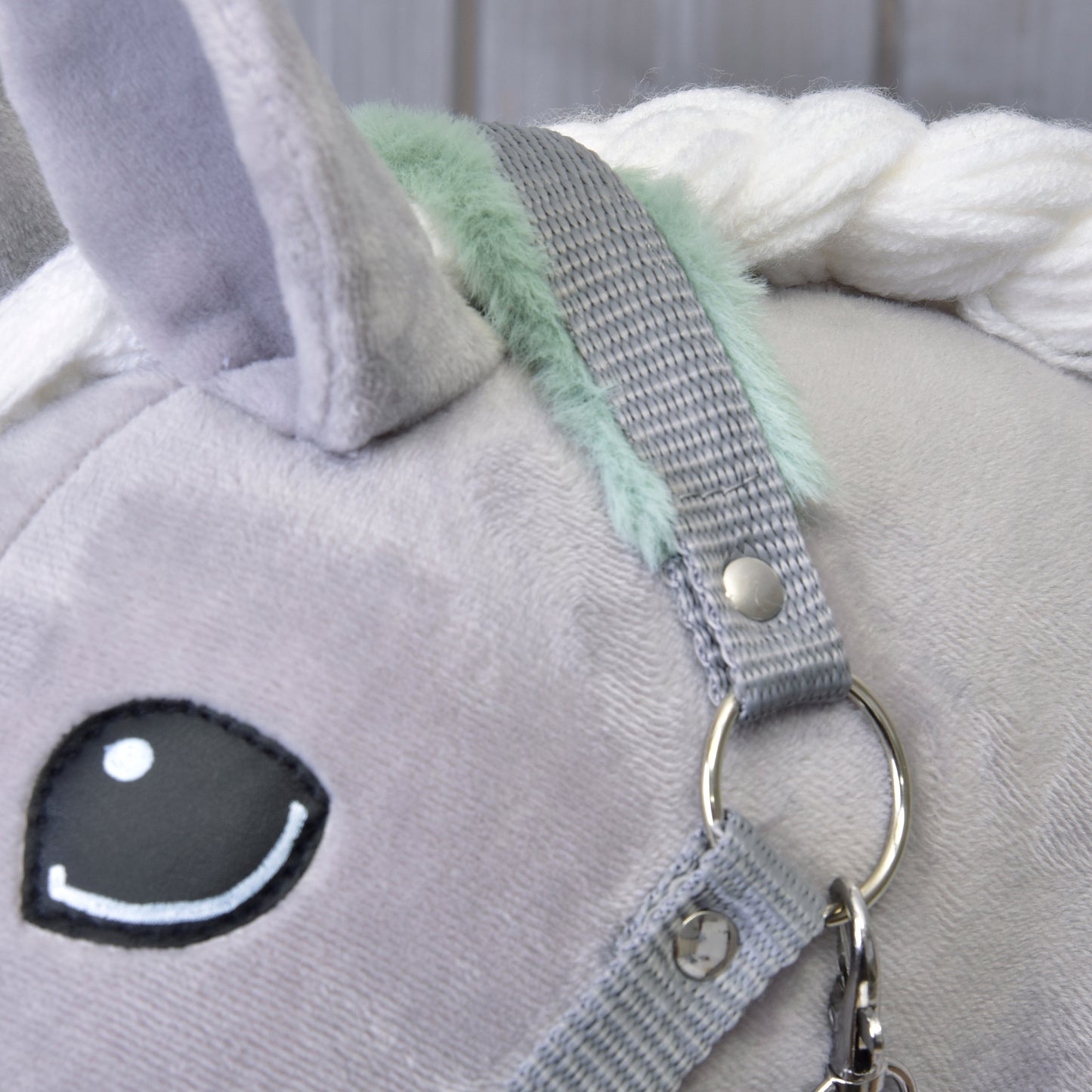 Halter grey with mint fur 3