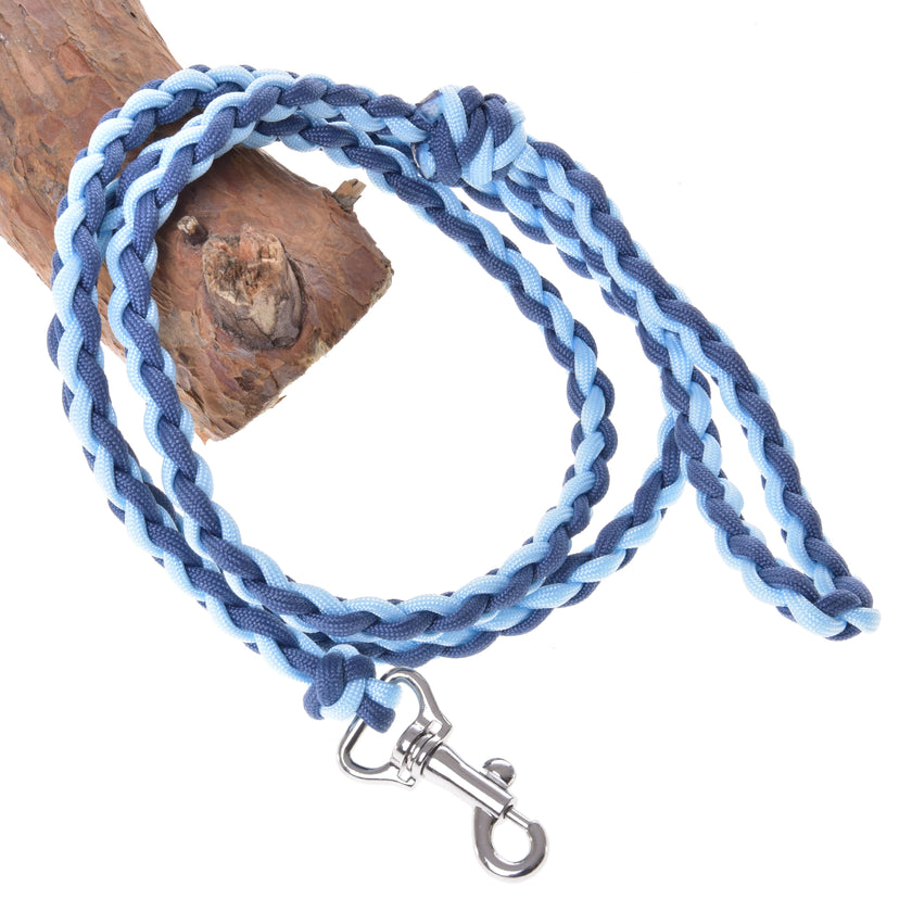 Hobby Horse -  Knitted Lead Rope Double Blue