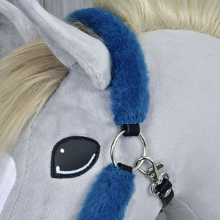 Fur Halter Teddy Petrol