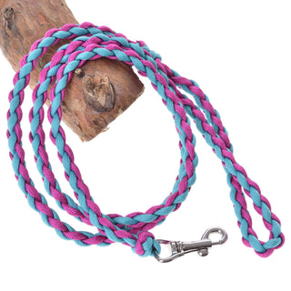 Hobby Horse - Corda guida lavorata a maglia Pinkie-Blue