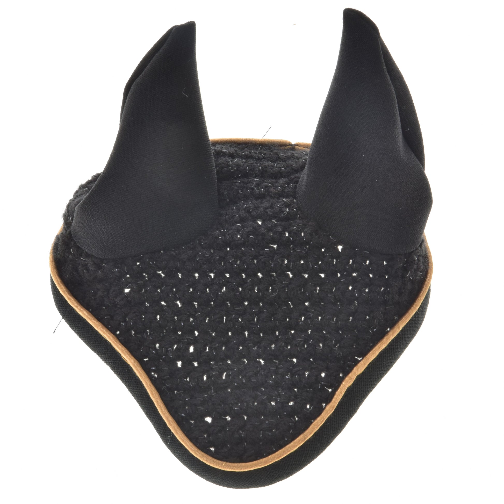 Ear bonnet crocheted Black Gold