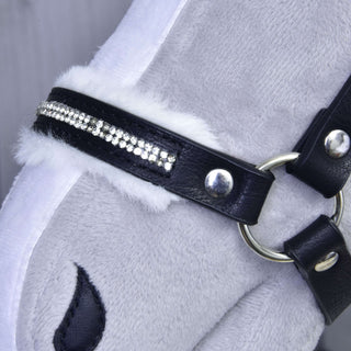 Halter with  fur - leatherette Espresso