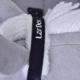 Halter with  fur - leatherette Espresso