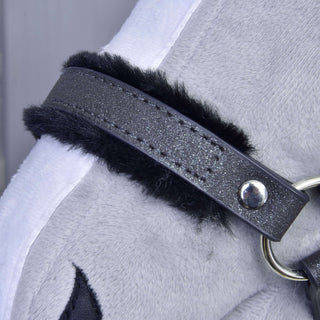 Cavezza con pelliccia - similpelle Graphite Full