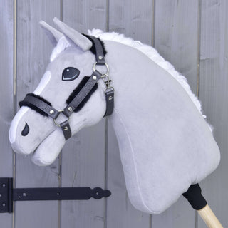 Cavezza con pelliccia - similpelle Graphite Full