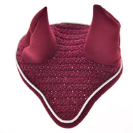 Ear bonnet crocheted Lux Maroon