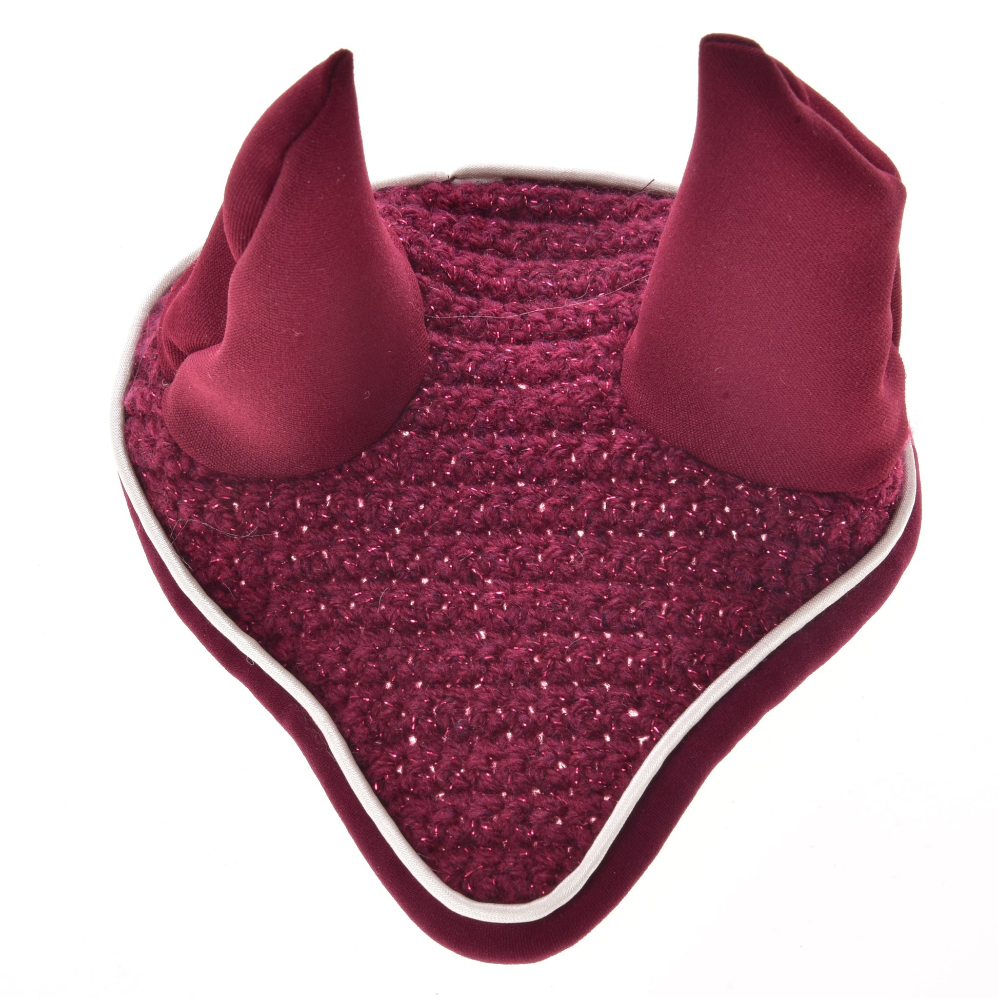 Ear bonnet crocheted Lux Maroon