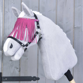 Cavezza nero con frange rosa