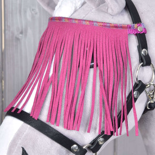 Cavezza nero con frange rosa