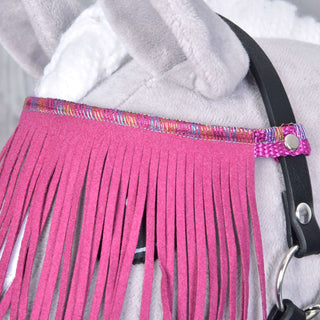Cavezza nero con frange rosa