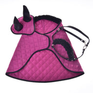 Set Pink Beauty (ear bonnet + blanket + halter with fur)