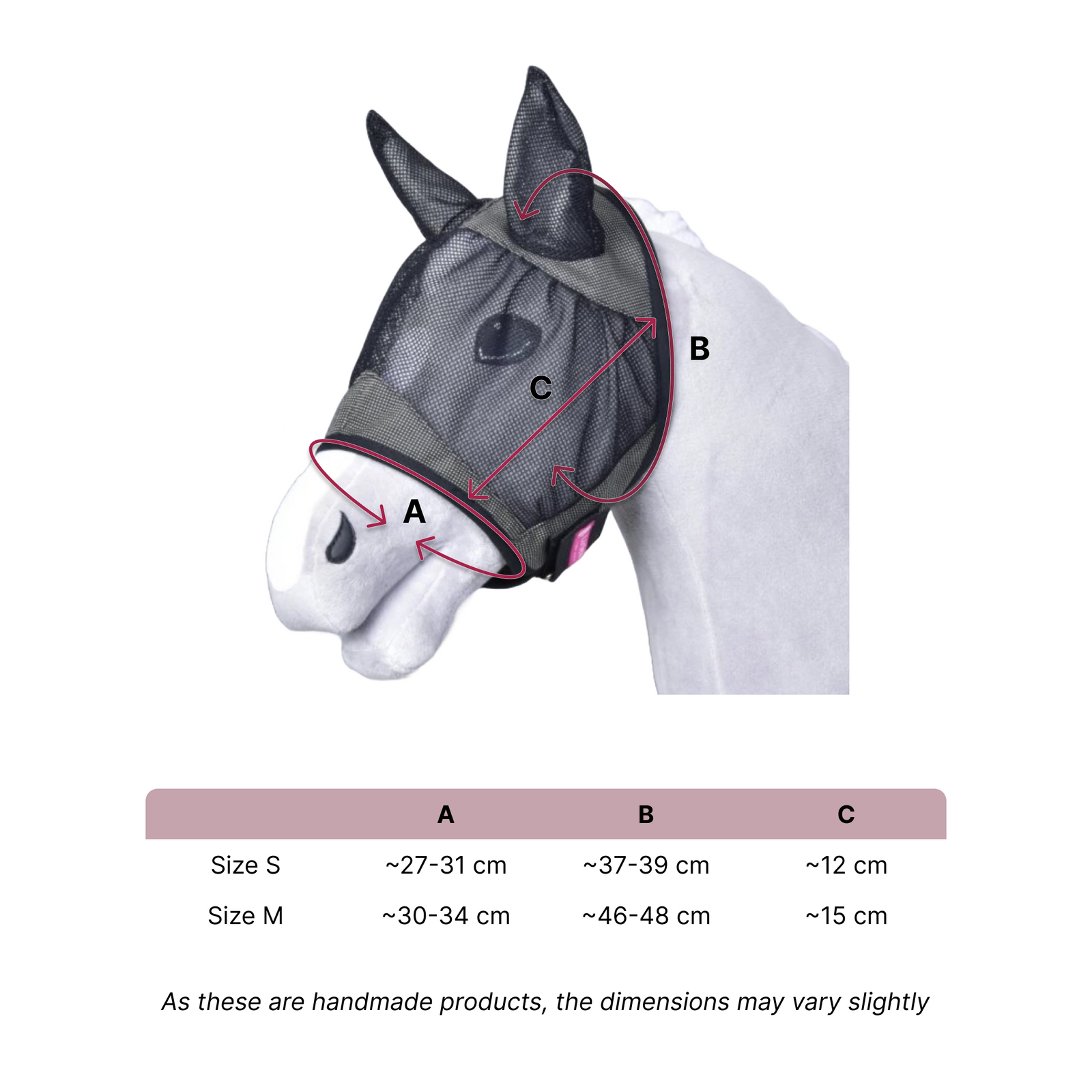 Size guide – Mask De Luxe – EN