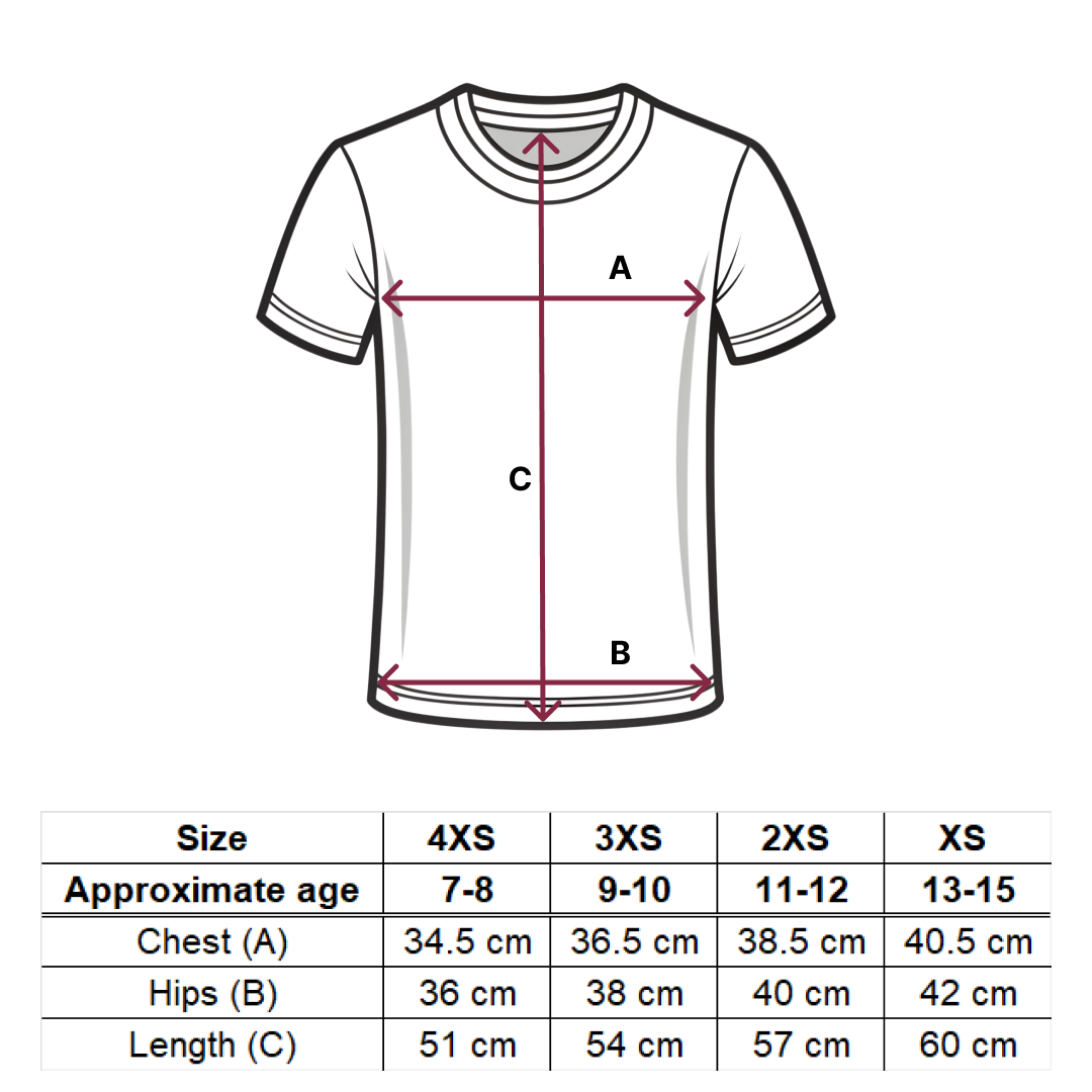 Size guide – Triko Černé – EN