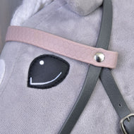 Complete leatherette bridle grey with pink headband