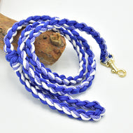 Hobby Horse - braided lead rope white/blue