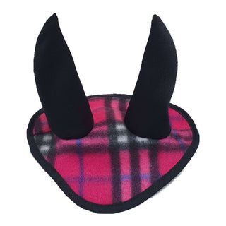 Cuffia a quadretti rosa (pile) (taglia M)