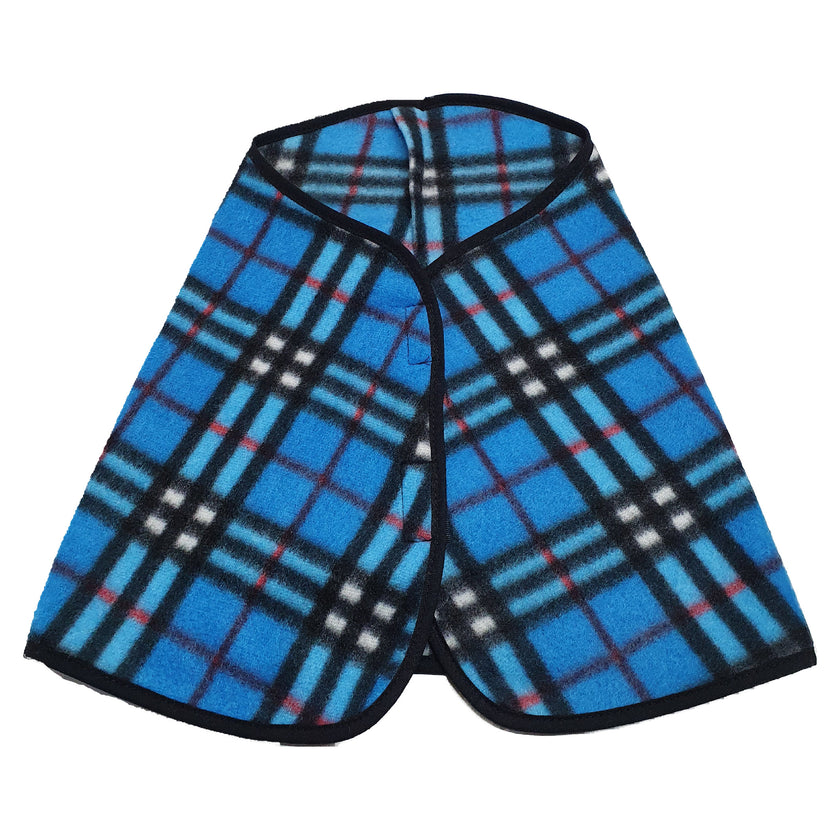Blanket checkered blue (fleece) (size M)