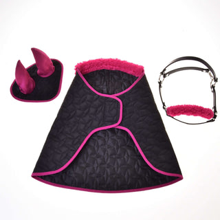 Set Termico Pinkie (cuffia + coperta + cavezza con pelliccia)