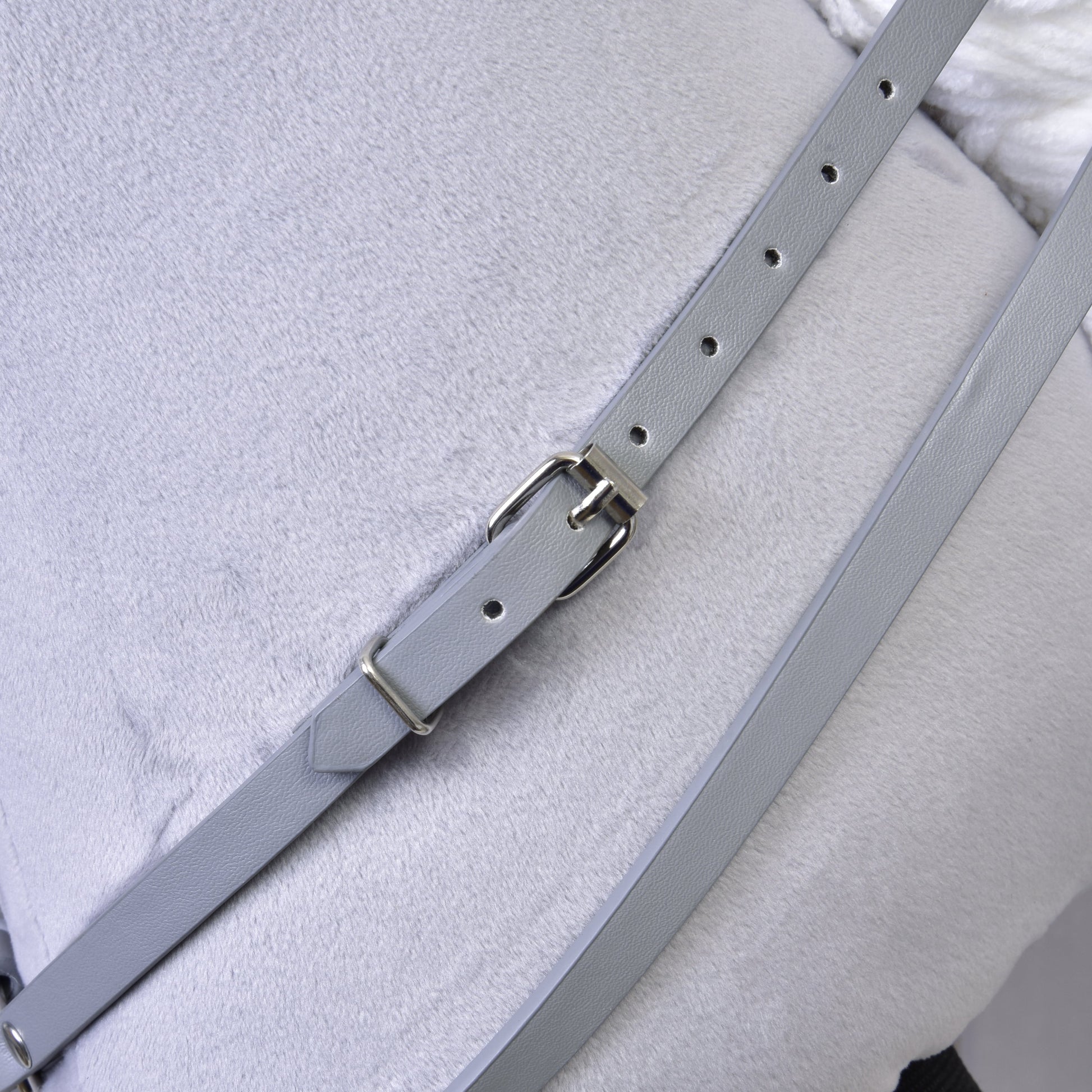 Set similpelle grigio - briglia, redini e martingala