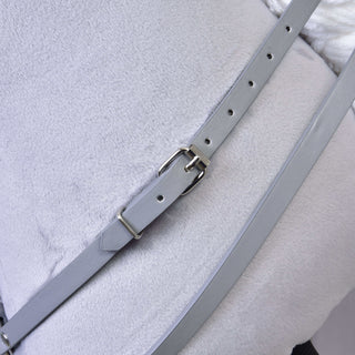 Set similpelle grigio - briglia, redini e martingala